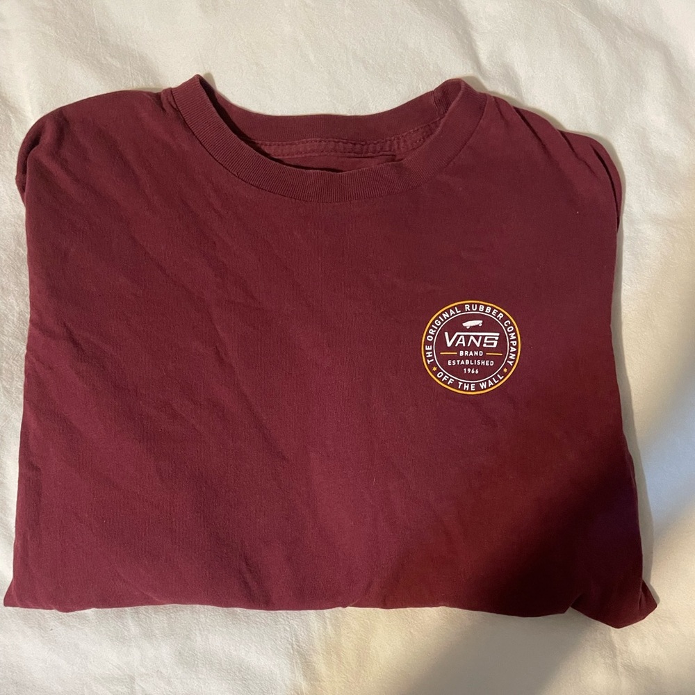 Vans Maroon Long Sleeve Shirt
